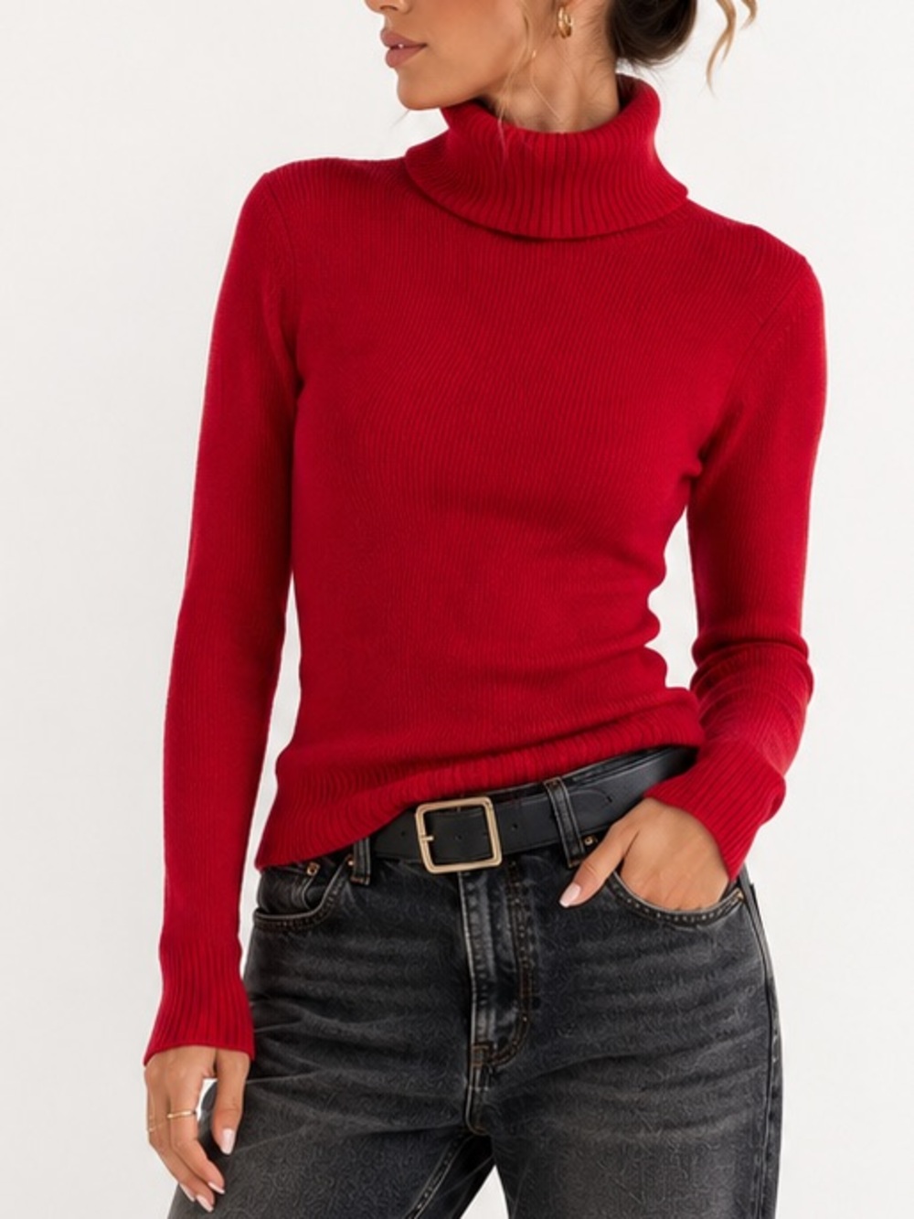 J. Crew Wool Red Turtleneck Sweater